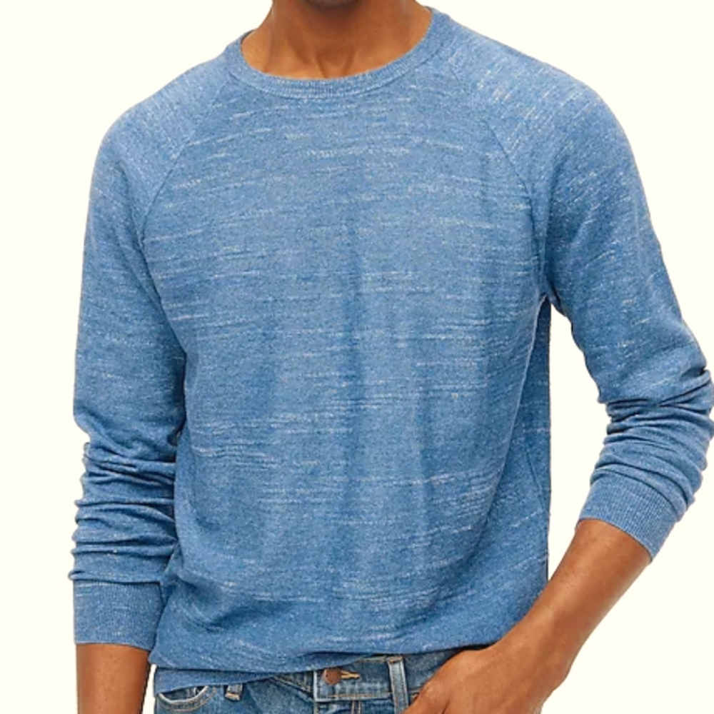 J. Crew Men's Raglan Budded Crewneck Sweater New Men's XL